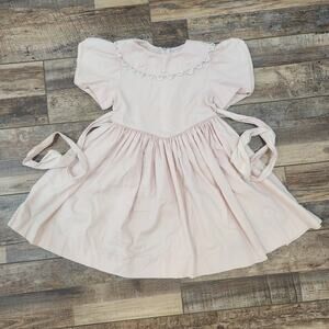 Vintage Ruth of Carolina girls dress size 6 pink cottage core made in U.S.A.